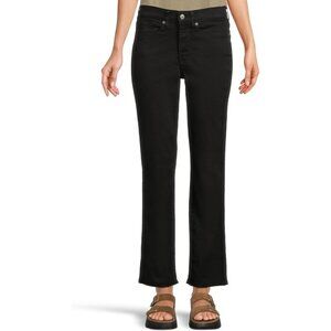 Women's Classic Straight Jeans Cotton Blend Mid Rise Zip Fly Casual Wear